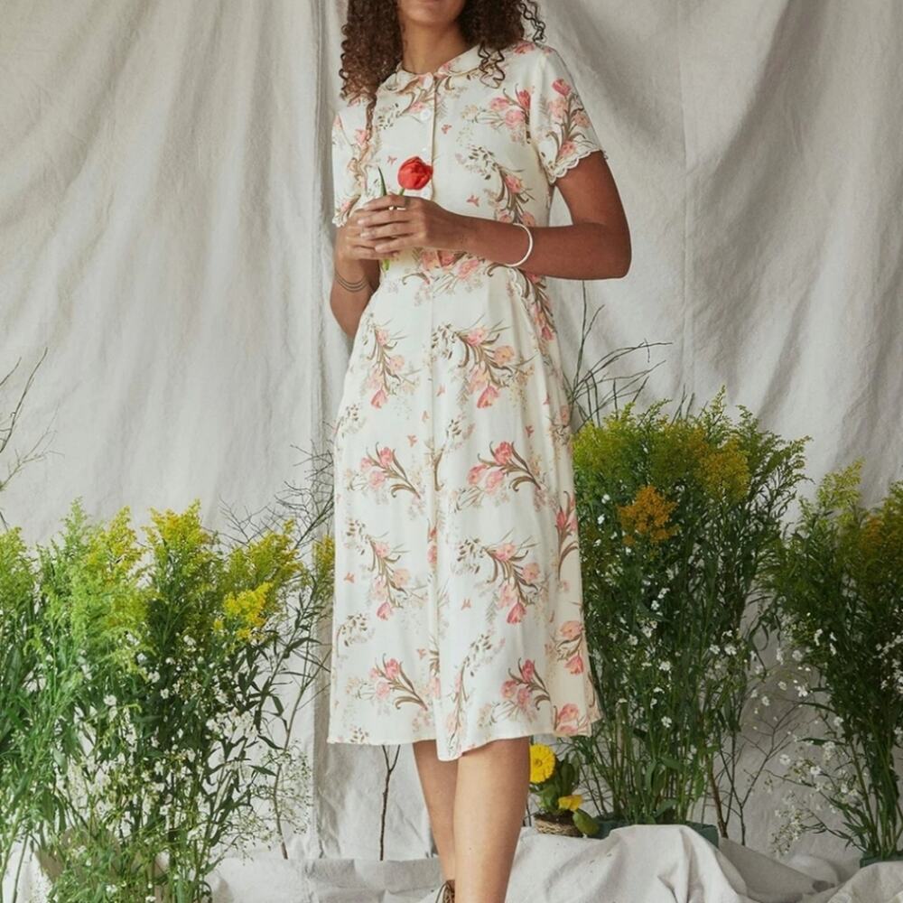 NWT Christy Dawn Sebastian Butterfly Tulip Dress (XS)